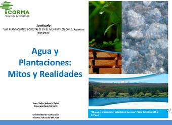 Presentación agua y plantaciones: mitos y realidades