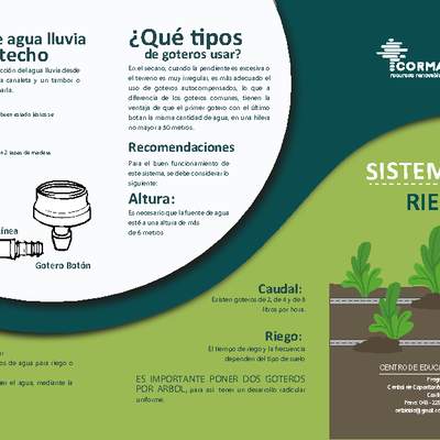 Tríptico sistemas de riego