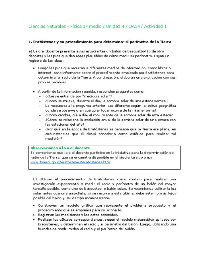 Ciencias Naturales 1 medio-Unidad 4-OA14-Actividad 1