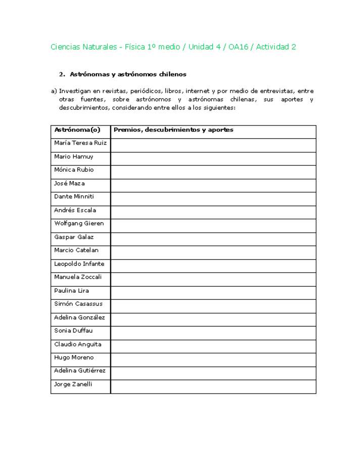 Ciencias Naturales 1 medio-Unidad 4-OA16-Actividad 2