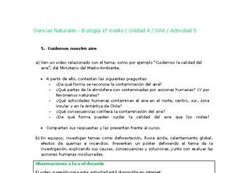 Ciencias Naturales 1 medio-Unidad 4-OA8-Actividad 5