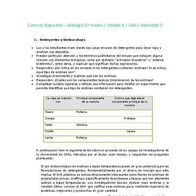 Ciencias Naturales 2 medio-Unidad 4-OA8-Actividad 2