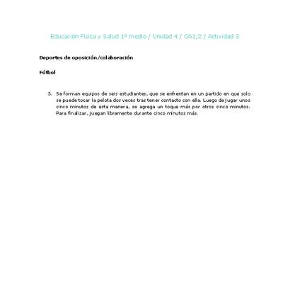 Educación Física 1 medio-Unidad 4-OA1;2-Actividad 3