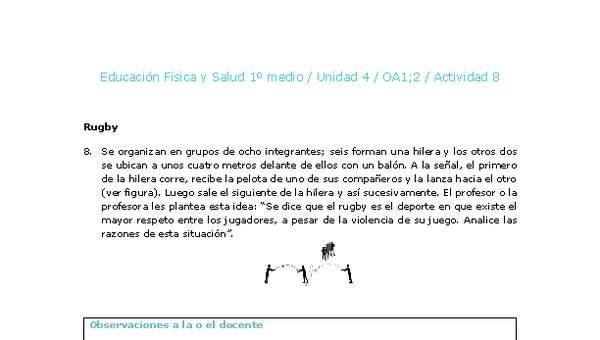 Educación Física 1 medio-Unidad 4-OA1;2-Actividad 8