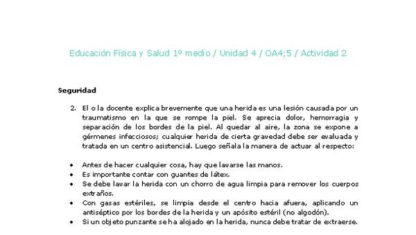 Educación Física 1 medio-Unidad 4-OA4;5-Actividad 2