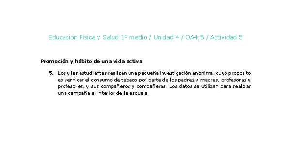 Educación Física 1 medio-Unidad 4-OA4;5-Actividad 5