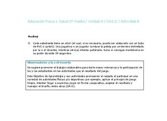 Educación Física 2 medio-Unidad 4-OA1;2-Actividad 8