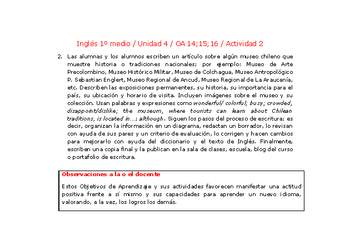 Inglés 1 medio-Unidad 4-OA14;15;16-Actividad 2