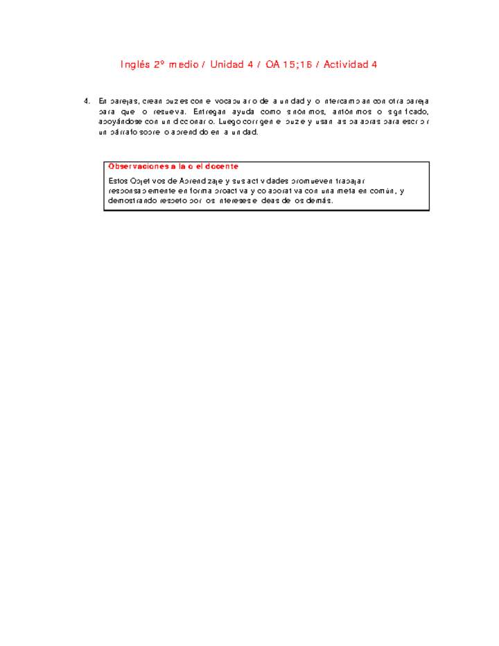 Inglés 2 medio-Unidad 4-OA15;16-Actividad 4