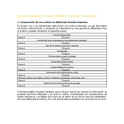 Lengua y Literatura 1 medio-Unidad 4-OA10;22-Actividad 2