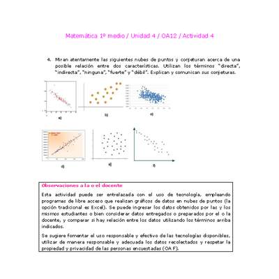 Matemática 1 medio-Unidad 4-OA12-Actividad 4