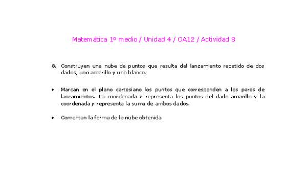 Matemática 1 medio-Unidad 4-OA12-Actividad 8