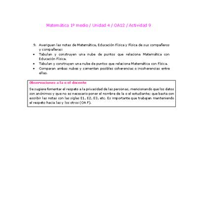 Matemática 1 medio-Unidad 4-OA12-Actividad 9