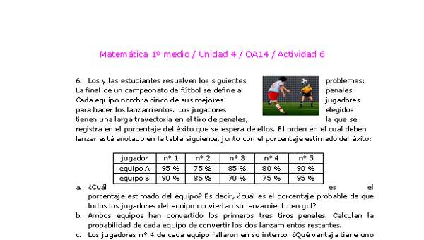 Matemática 1 medio-Unidad 4-OA14-Actividad 6