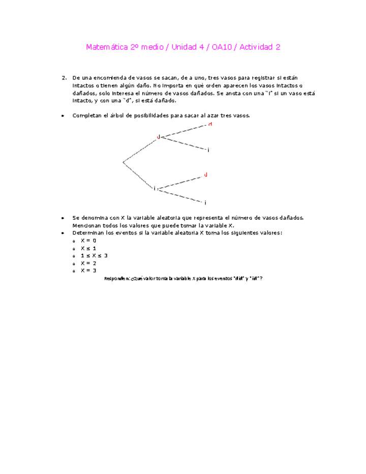 Matemática 2 medio-Unidad 4-OA10-Actividad 2