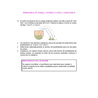 Matemática 2 medio-Unidad 4-OA11-Actividad 6