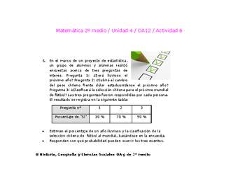 Matemática 2 medio-Unidad 4-OA12-Actividad 6