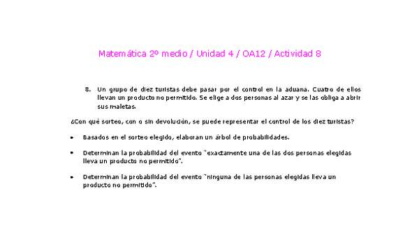 Matemática 2 medio-Unidad 4-OA12-Actividad 8