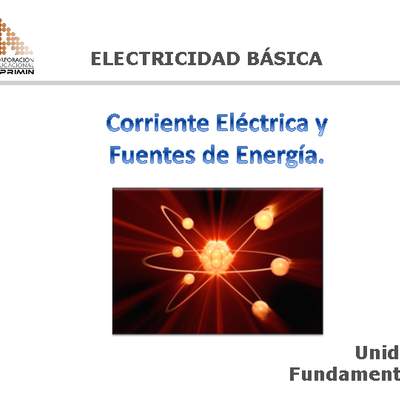 Presentación Corriente eléctrica y fuentes de energía