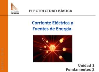 Presentación Corriente eléctrica y fuentes de energía