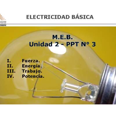 Presentación Fuerza, energía, trabajo y potencia en electricidad básica