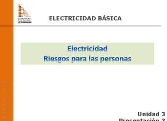 Presentación Electricidad riesgos para las personas