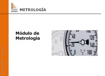 Presentación fundamentos de metrología - principios