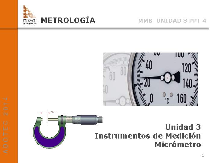 Presentación Micrómetro