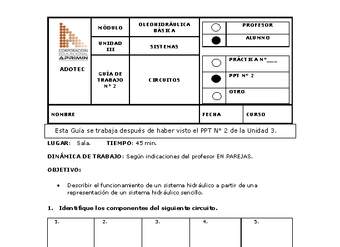 Guía de trabajo del estudiante Oleo-hidráulica circuitos