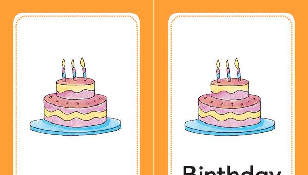 Tarjeta para imprimir o proyectar: Birthday