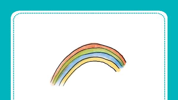 Tarjeta para imprimir o proyectar: There is a rainbow