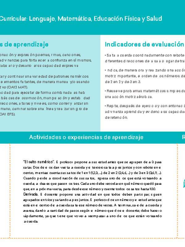 2° básico, Ficha N° 3 Movimiento en 15 minutos