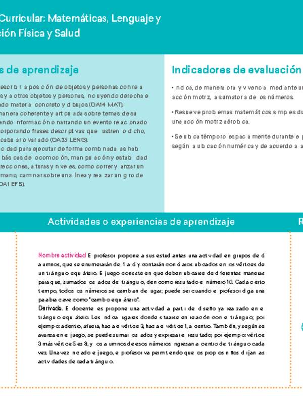 2° básico, Ficha N° 4 Movimiento en 15 minutos