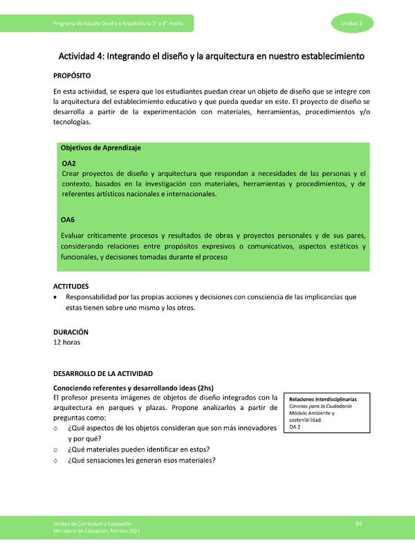 Actividad 4: Integrando el diseño a la arquitectura en nuestro establecimiento