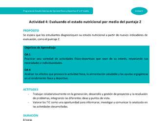 Actividad 4: Evaluando el estado nutricional a través del puntaje Z