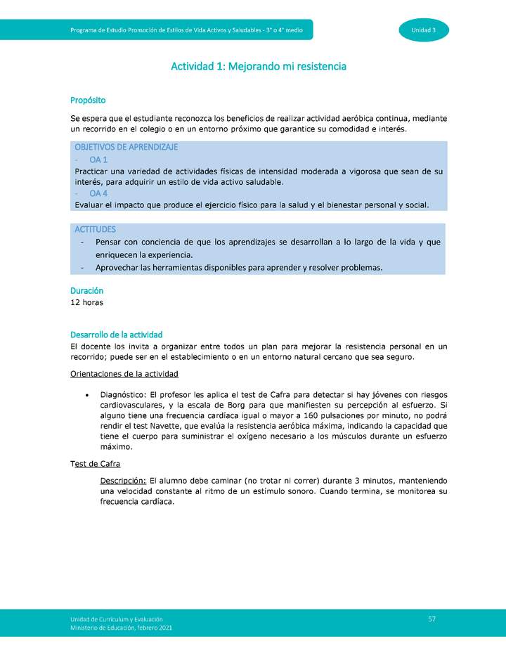 Actividad 1: Mejorando mi resistencia