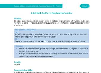 Actividad 4: Evalúo mi desplazamiento activo