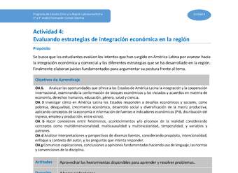 Actividad 4: Evaluando estrategias de Integración económica en la región