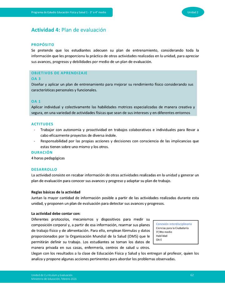 Actividad 4: Plan de evaluación