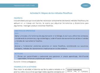 Actividad 4: Mapeo de los métodos filosóficos