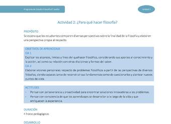 Actividad 2: ¿Para qué hacer filosofía?