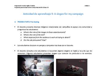 Actividad de aprendizaje 5: A slogan for my campaign