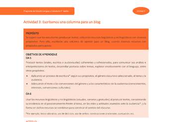 Actividad 3: Escribamos una columna para un blog