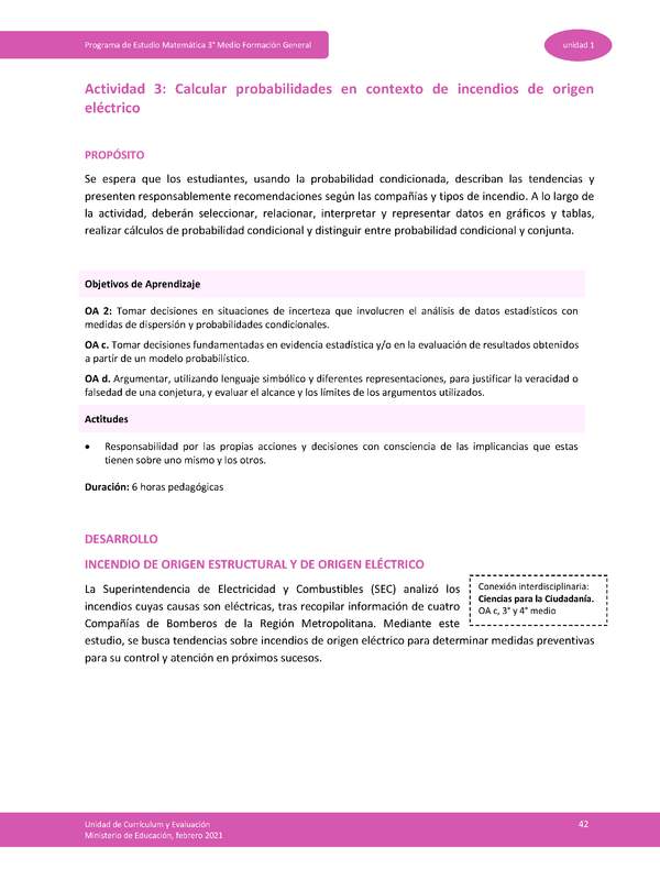 Actividad 3: Calcular probabilidades en contexto de incendios de origen eléctrico