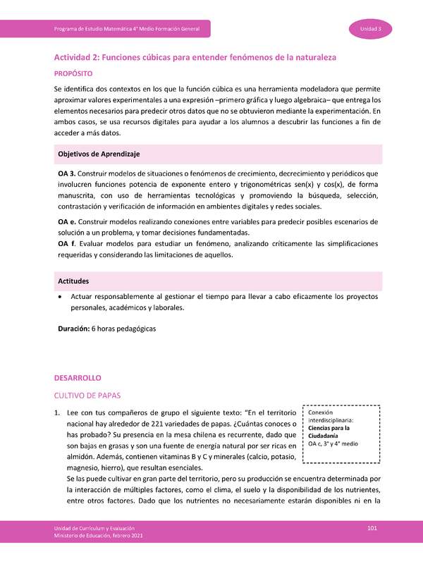 Actividad 2: Funciones cúbicas para entender fenómenos de la naturaleza