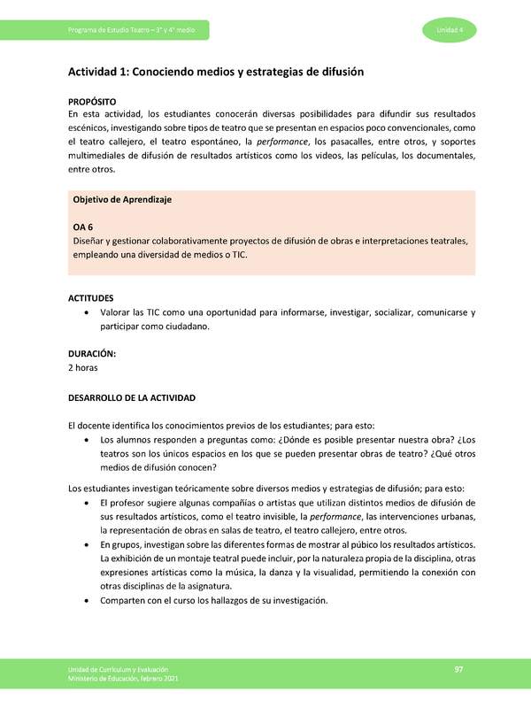 Actividad 1: Conociendo medios y estrategias de difusión