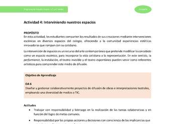 Actividad 4: Interviniendo nuestros espacios