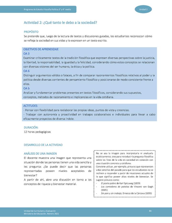 Actividad 2: ¿Qué tanto le debo a la sociedad?