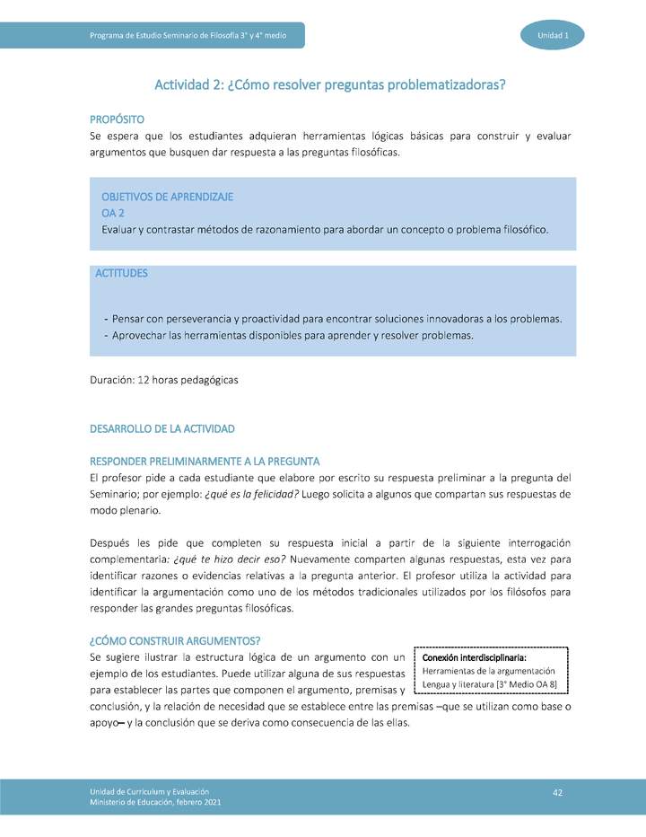 Actividad 2: ¿Cómo resolver preguntas problematizadoras?