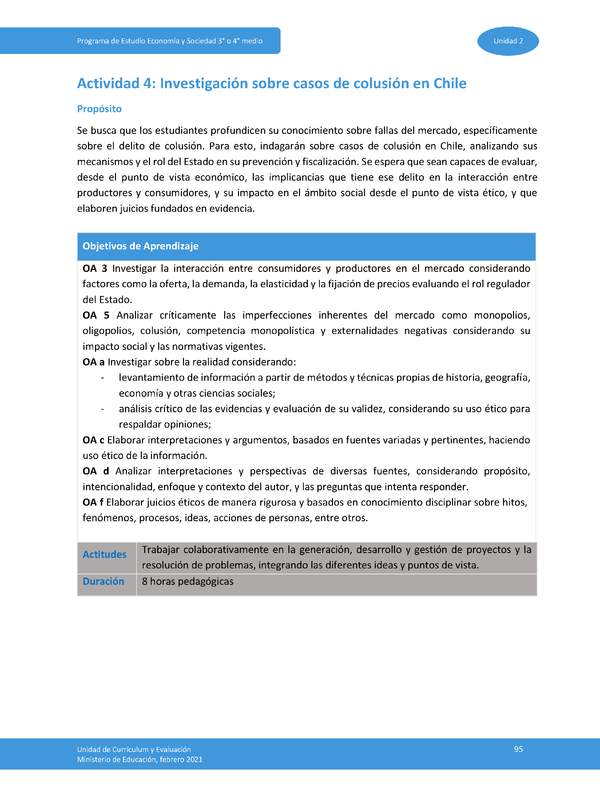 Actividad 4: Investigación sobre casos de colusión en Chile